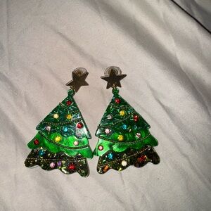 Festive Christmas Tree Earrings